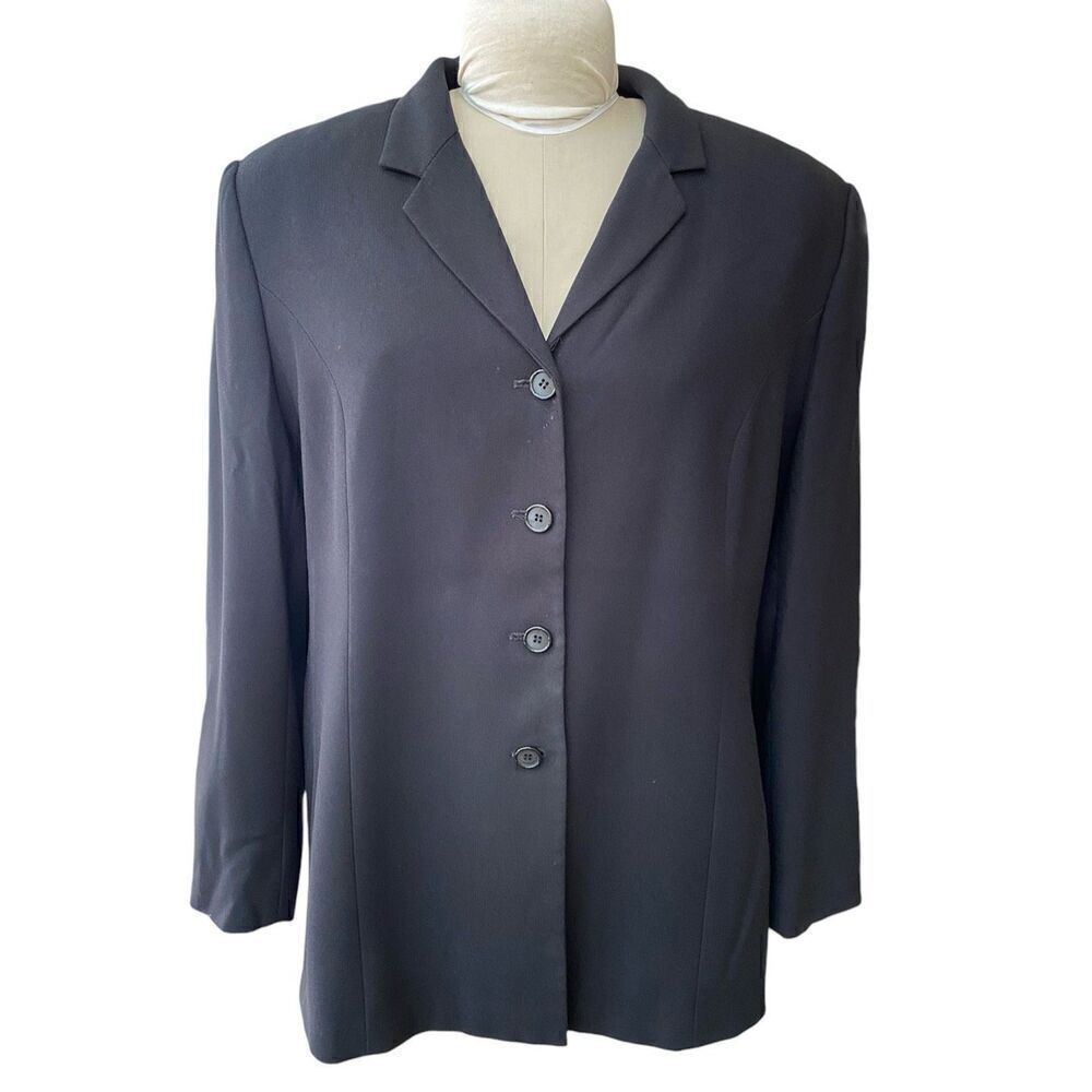 NYGARD Classic Black 4-Button Blazer Sz 16 Must-Have Staple Piece Plus